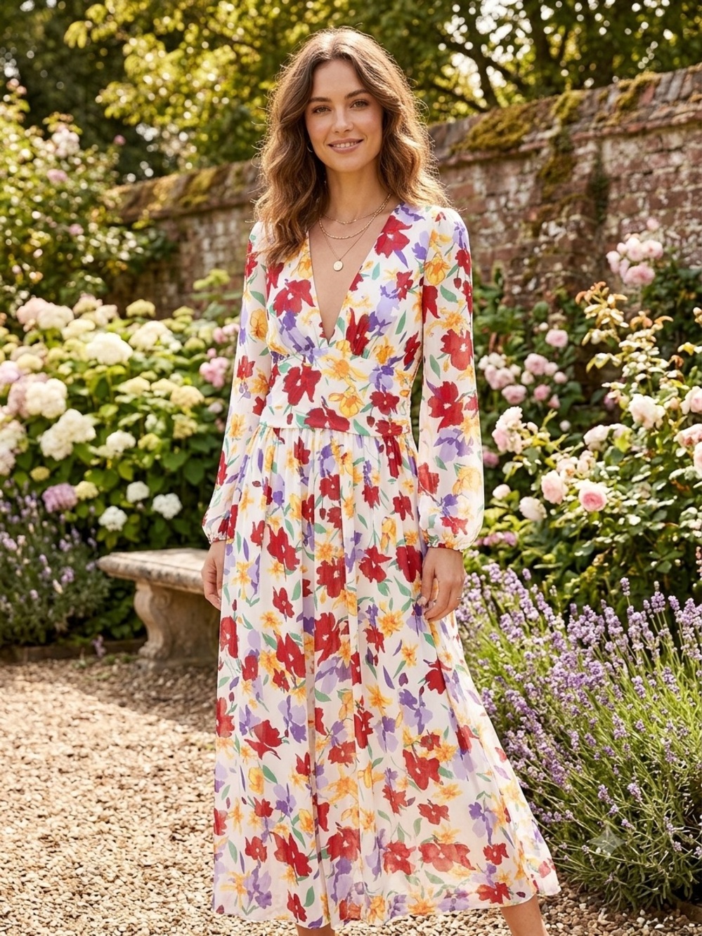 SHEIN Floral Maxi Dress